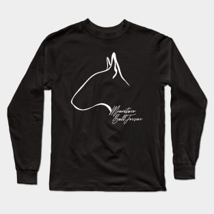 Proud Miniature Bull Terrier profile dog lover Long Sleeve T-Shirt